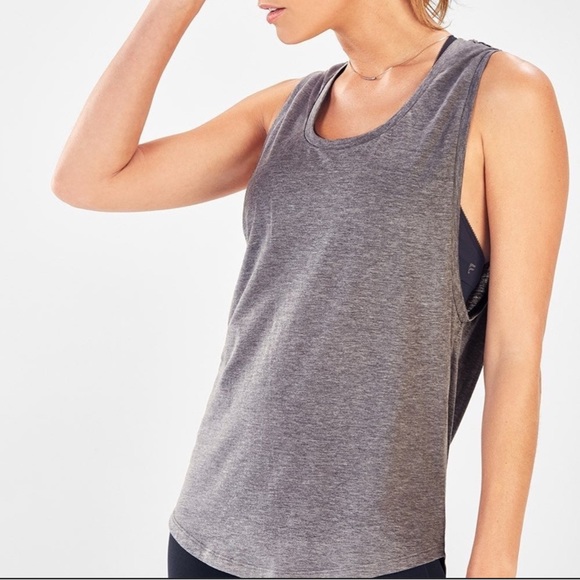 Fabletics Women’s NEVER SETTLE Slub Knit Tank Sportswear Top - Picture 2 of 5